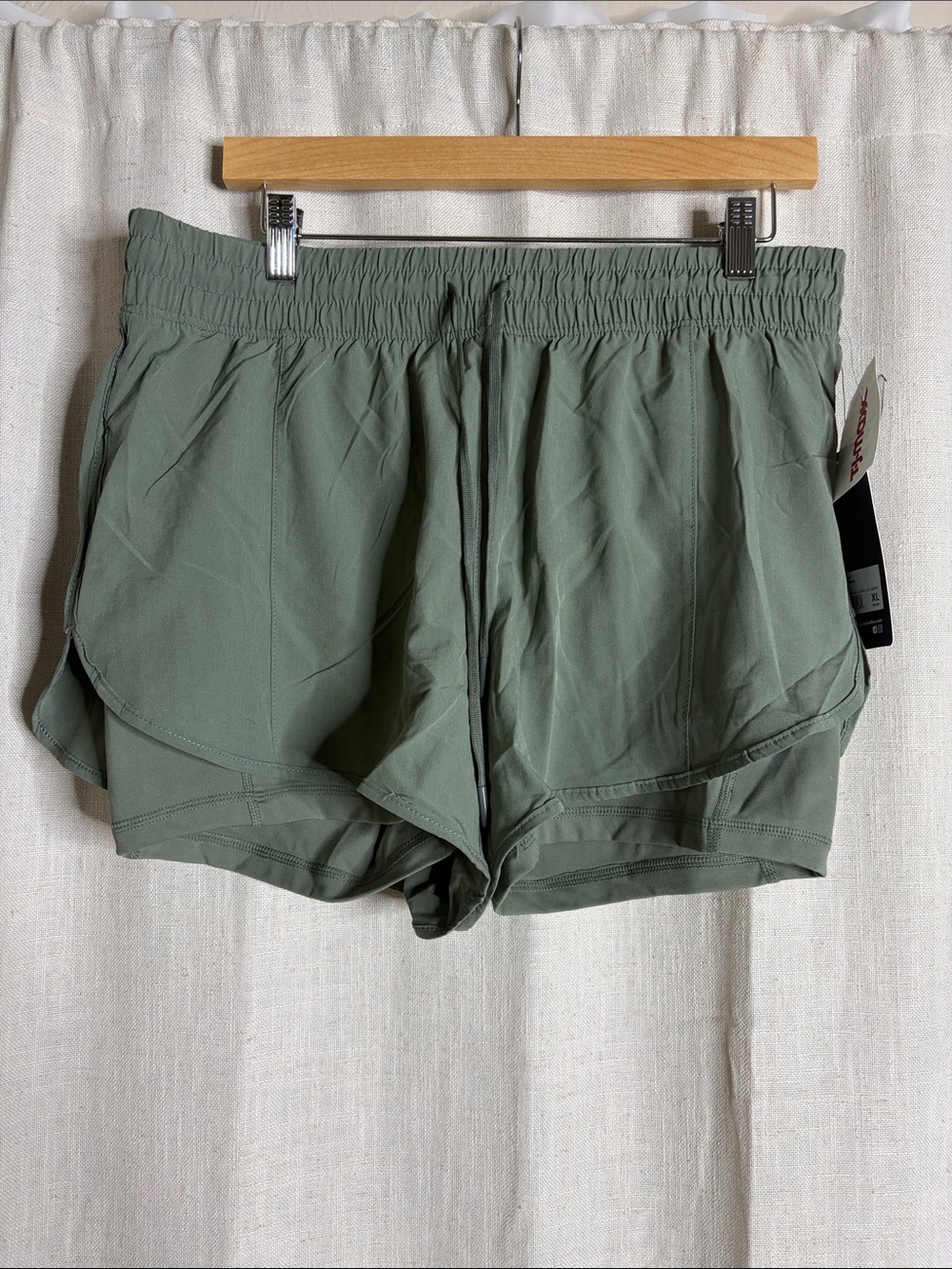 90 Degree By Reflex Olive Athletic Running Shorts